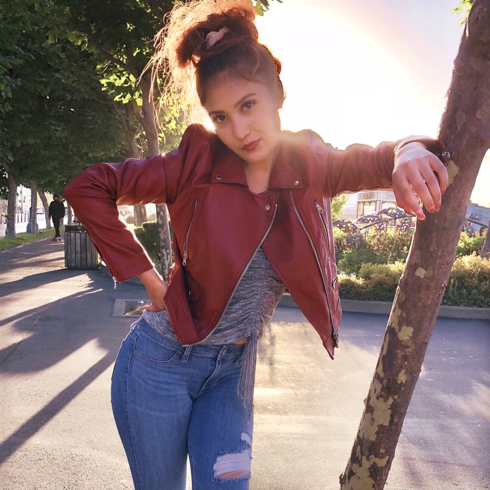 Moto Jacket burgundy